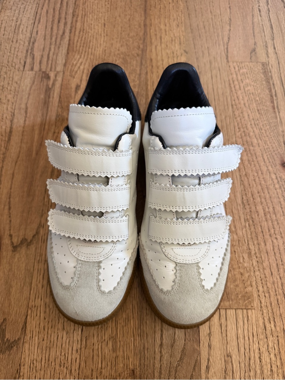 Isabel Marant Beth Sneakers White Leather Strap Sneakers